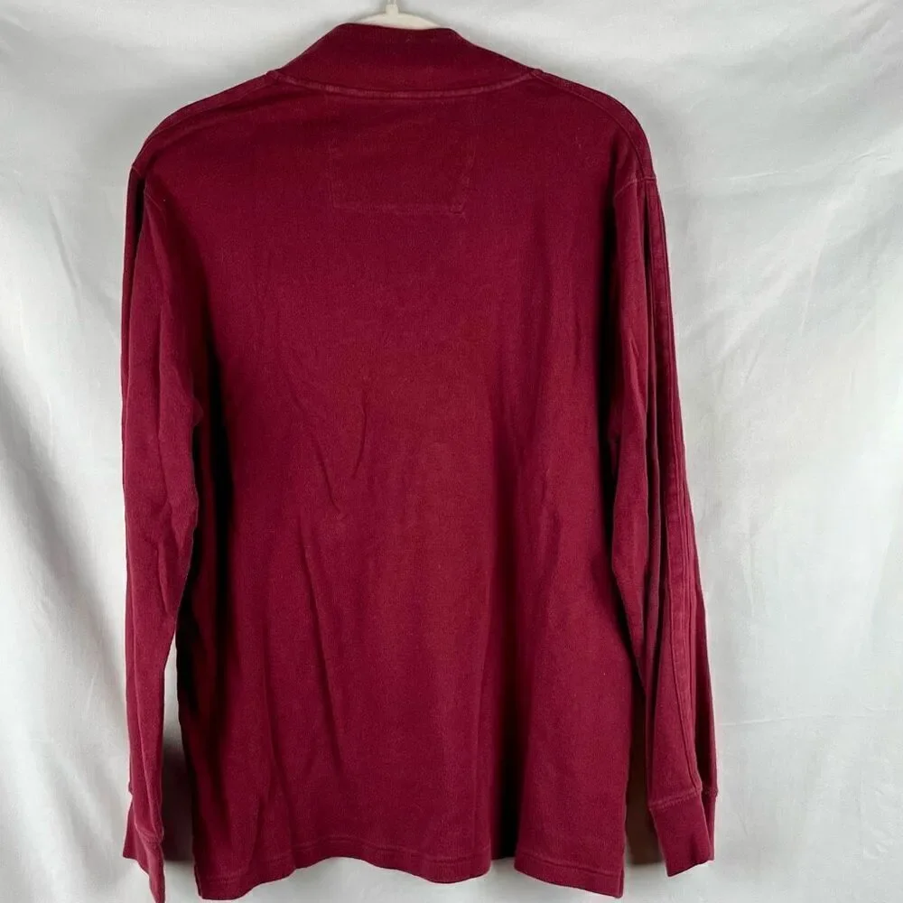 Banana Republic Men’s Burgundy Long Sleeve Polo Shirt Large